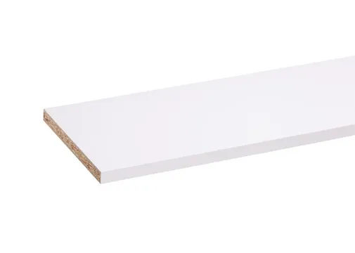 Spaanplaat geplastificeerd kastplank 18mm wit