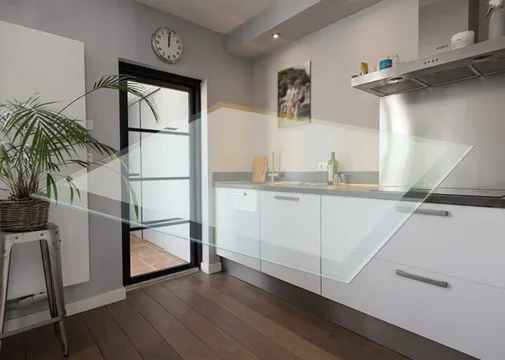 Blank facetglas voor binnendeur Accent SKS 1231 Stomp