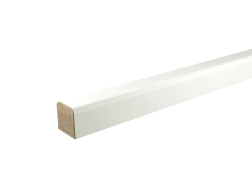 Glaslat F1 Meranti 17x17mm (rechthoekig met 1 afgeronde hoek) 80mu wit gegrond per 10 stuks