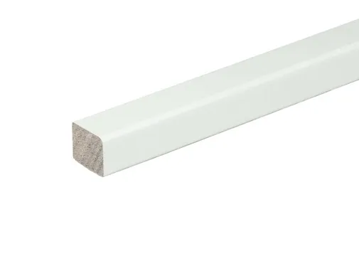 Glaslat F2 Meranti 17x20mm (rechthoekig met 1 afgeronde hoek) Komo 80mu wit gegrond per 10 stuks