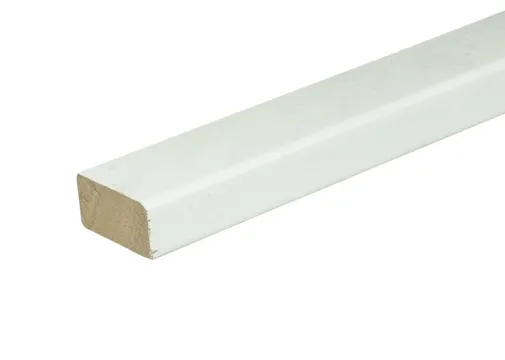 Glaslat F3 Meranti 17x28mm (rechthoekig met 1 afgeronde hoek) Komo 80mu wit gegrond per 10 stuks