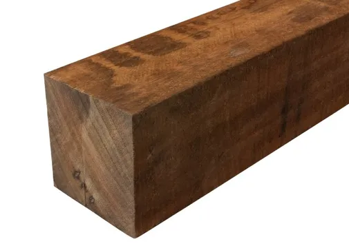 Paal Azobé 100x100mm bezaagd ongepunt 