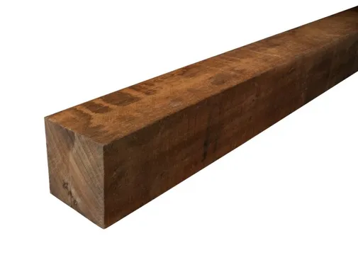 Paal Azobé 100x100mm bezaagd ongepunt 