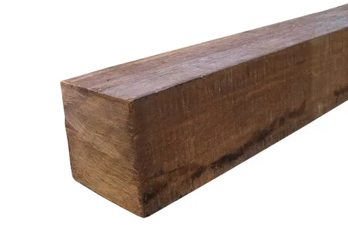 Paal Azobé 200x200mm bezaagd ongepunt 