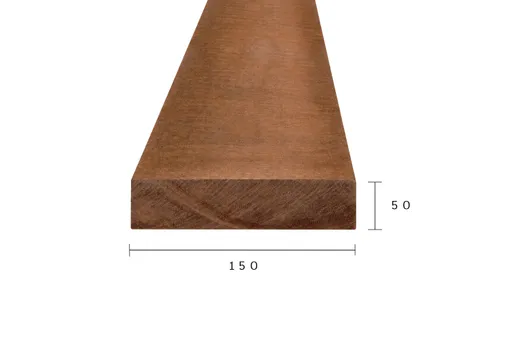 Balk Azobé of Angelim Vermelho 50x150mm bezaagd