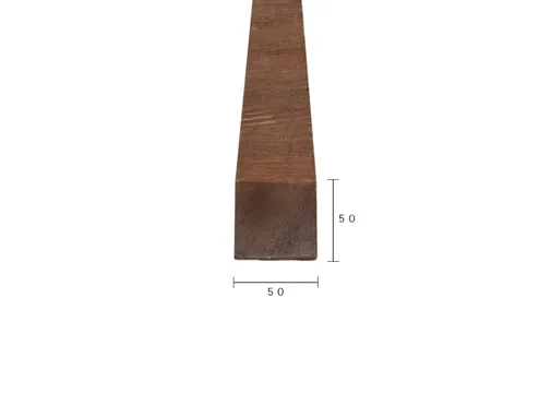 Paal Azobé 50x50mm bezaagd gepunt 