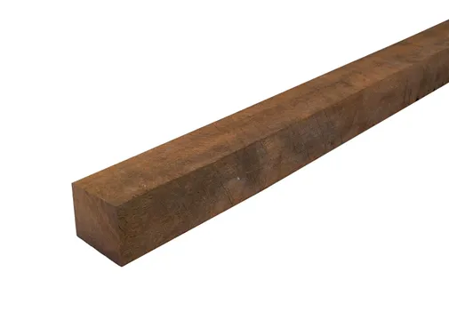 Paal Hardhout Azobé of Angelim Vermelho 50x50mm bezaagd ongepunt