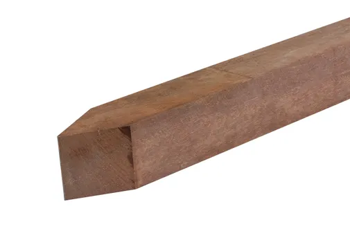 Paal Azobé 60x60mm bezaagd gepunt 