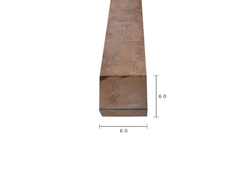 Paal Azobé 60x60mm bezaagd gepunt 