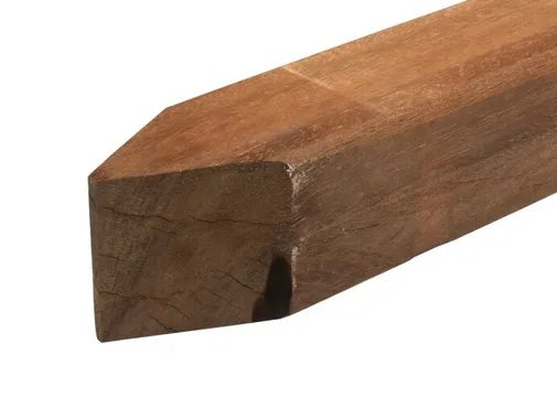 Paal Azobé 65x65mm geschaafd gepunt 
