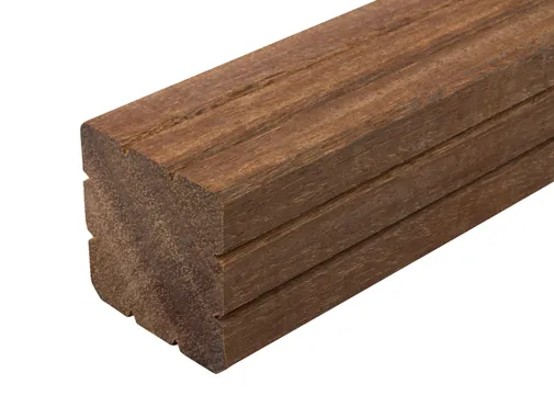 Paal Azobé 65x65mm geschaafd, gegroefd en gepunt