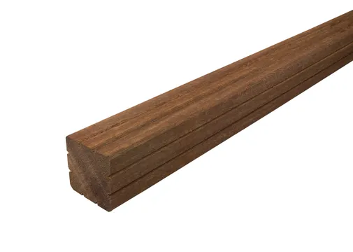 Paal Azobé 65x65mm geschaafd, gegroefd en gepunt