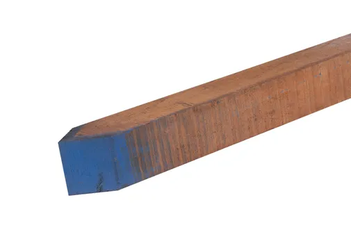 Paal Azobé 70x70mm bezaagd gepunt 