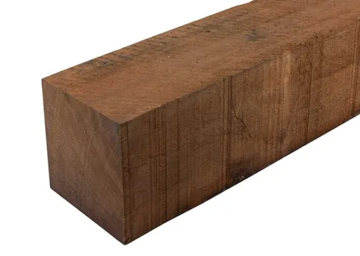Paal Azobé 80x80mm bezaagd ongepunt 