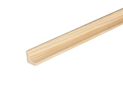 Hoeklat Grenen 14x14mm geschaafd per 10 stuks