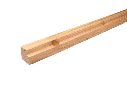 Hoekoplossing Douglas hout 50x50mm (48x48mm netto) bezaagd 