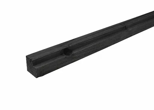 Douglas hoekafwerking t.b.v. gevelbekleding 50x50mm fijnbezaagd zwart geïmpregneerd (gedompeld)