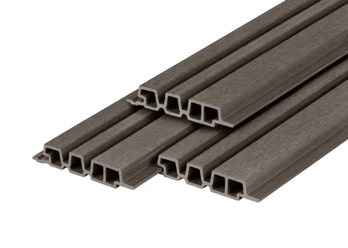 Barcodeprofiel houtcomposiet 33x195mm (werkend 165mm) | Donkergrijs
