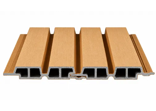 Dubbel Rhombus profiel houtcomposiet 33x170mm (werkend 140mm) | Cedar (lichtbruin) 
