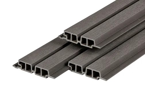 Dubbel Rhombus profiel houtcomposiet 33x170mm (werkend 140mm) | Donkergrijs