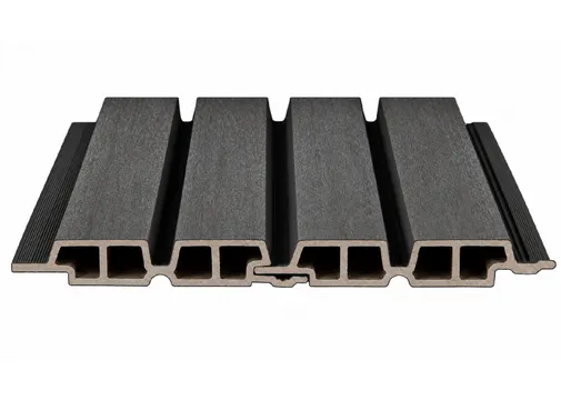 Dubbel Rhombus profiel houtcomposiet 33x170mm (werkend 140mm) | Donkergrijs