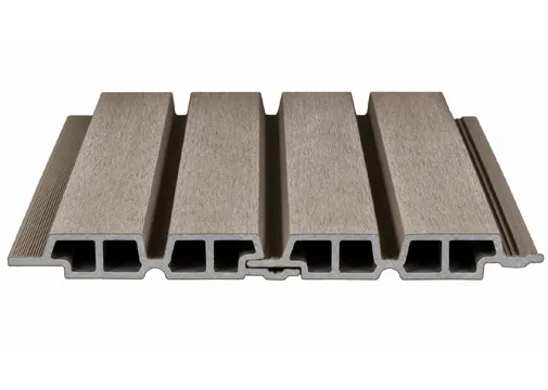 Dubbel Rhombus profiel houtcomposiet 33x170mm (werkend 140mm) | Lichtgrijs
