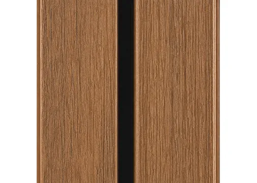 Dubbel Rhombus profiel houtcomposiet 33x170mm (werkend 140mm) | Teak (warmbruin)