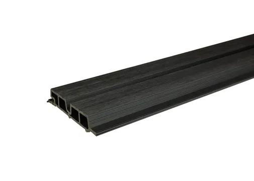 Dubbel rhombus profiel houtcomposiet 30x158mm (werkend 140mm) zwart