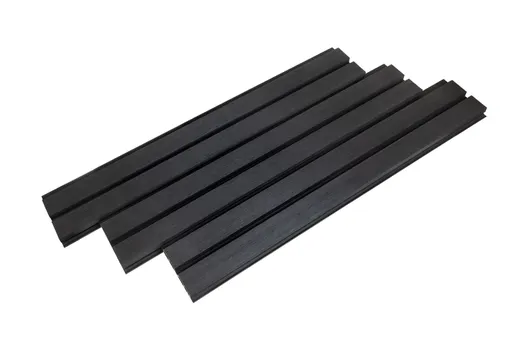 Dubbel rhombus profiel houtcomposiet 30x158mm (werkend 140mm) zwart