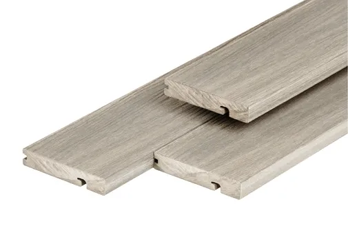 Houtcomposiet eindplank 23x138mm lichtgrijs