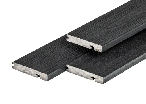 Houtcomposiet eindplank 23x138mm zwart