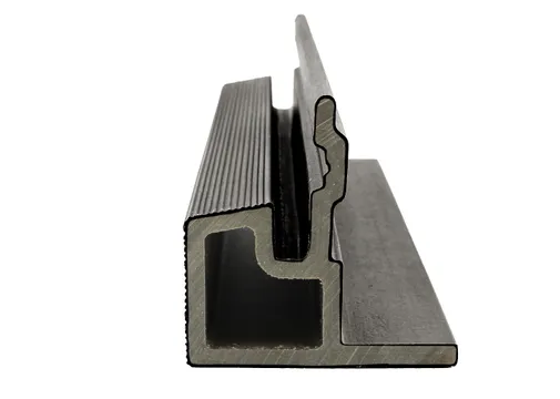 Houtcomposiet Eindprofiel voor Rhombus 58x58mm - Donker grijs