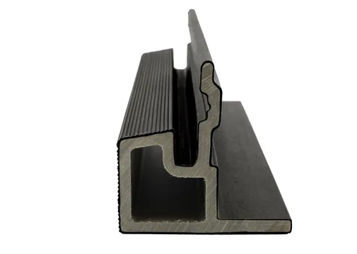 Houtcomposiet Eindprofiel voor Rhombus 58x58mm - Zwart