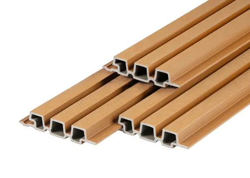 Triple Rhombus profiel houtcomposiet 33x170mm (werkend 140mm) - Cedar (licht bruin)