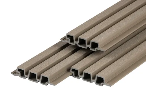 Triple Rhombus profiel houtcomposiet 33x170mm (werkend 140mm) - Licht grijs