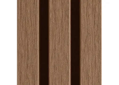 Triple Rhombus profiel houtcomposiet 33x170mm (werkend 140mm) | Teak (warmbruin)
