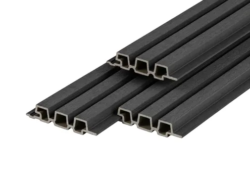 Triple Rhombus profiel houtcomposiet 33x170mm (werkend 140mm) | Zwart 