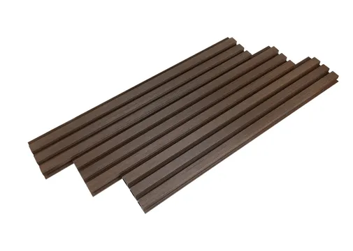 Triple rhombus profiel houtcomposiet 30x160mm (werkend 140mm) Ipé