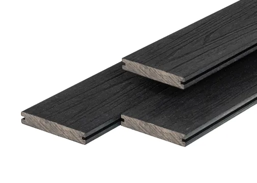 Houtcomposiet vlonderplank massief 23x138mm zwart