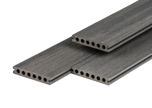 Houtcomposiet vlonderplank semi 23x138mm donkergrijs