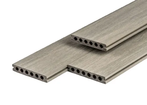 Houtcomposiet vlonderplank semi 23x138mm lichtgrijs