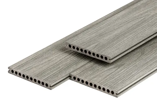 Houtcomposiet vlonderplank semi 23x210mm lichtgrijs