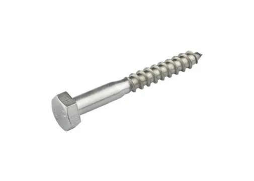 Houtdraadbout RVS 10x80mm