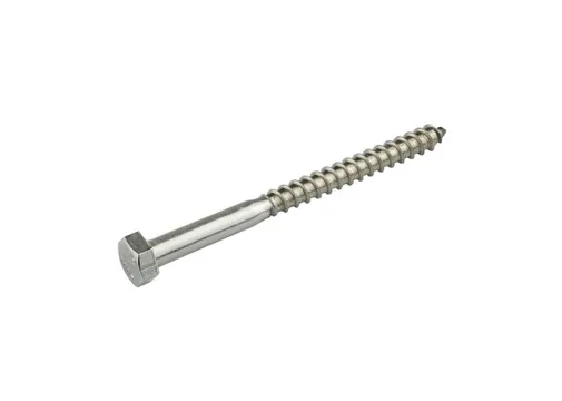 Houtdraadbout RVS 8x80mm