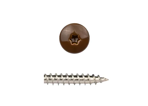 HPL Compact schroef 4,8x38mm sepia bruin RAL 8014