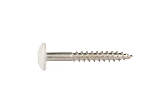 HPL Compact schroef 4,8x38mm zuiver wit RAL 9010