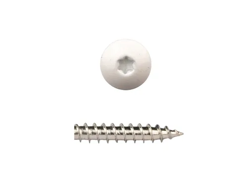 HPL Compact schroef 4,8x38mm zuiver wit RAL 9010