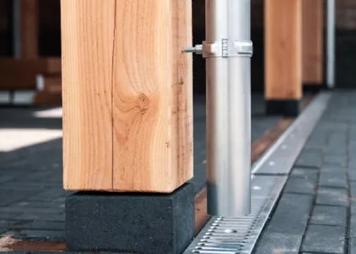 Hemelwaterafvoer buis verzinkt staal 80mm met mof en spie