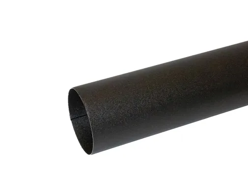 Hemelwaterafvoer buis verzinkt staal 90mm met mof en spie zwart RAL 9005