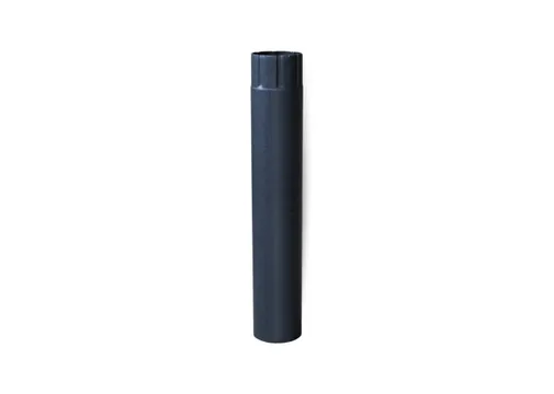 Mof HWA-buis verzinkt staal ø90mm 45cm | Zwart RAL 9005
